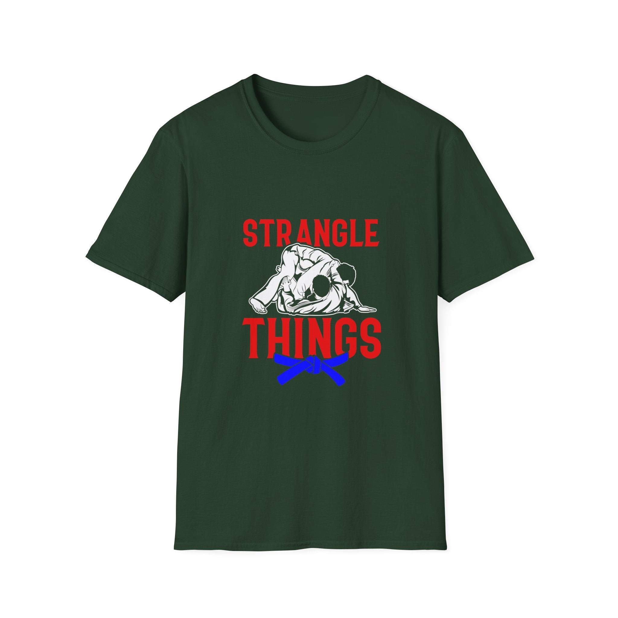 Strangle Things Blue Belt Unisex Softstyle T-Shirt