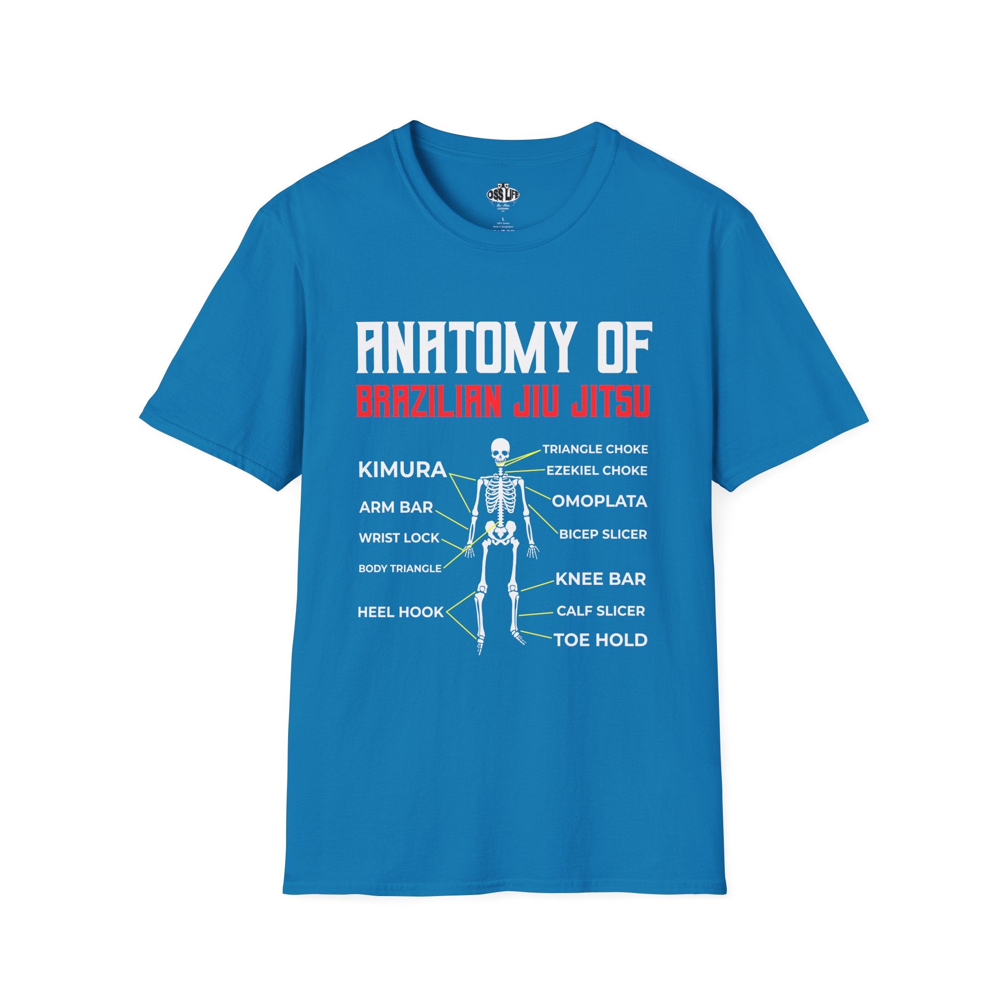 Brazilian Jiu-Jitsu Anatomy Unisex Softstyle T-Shirt