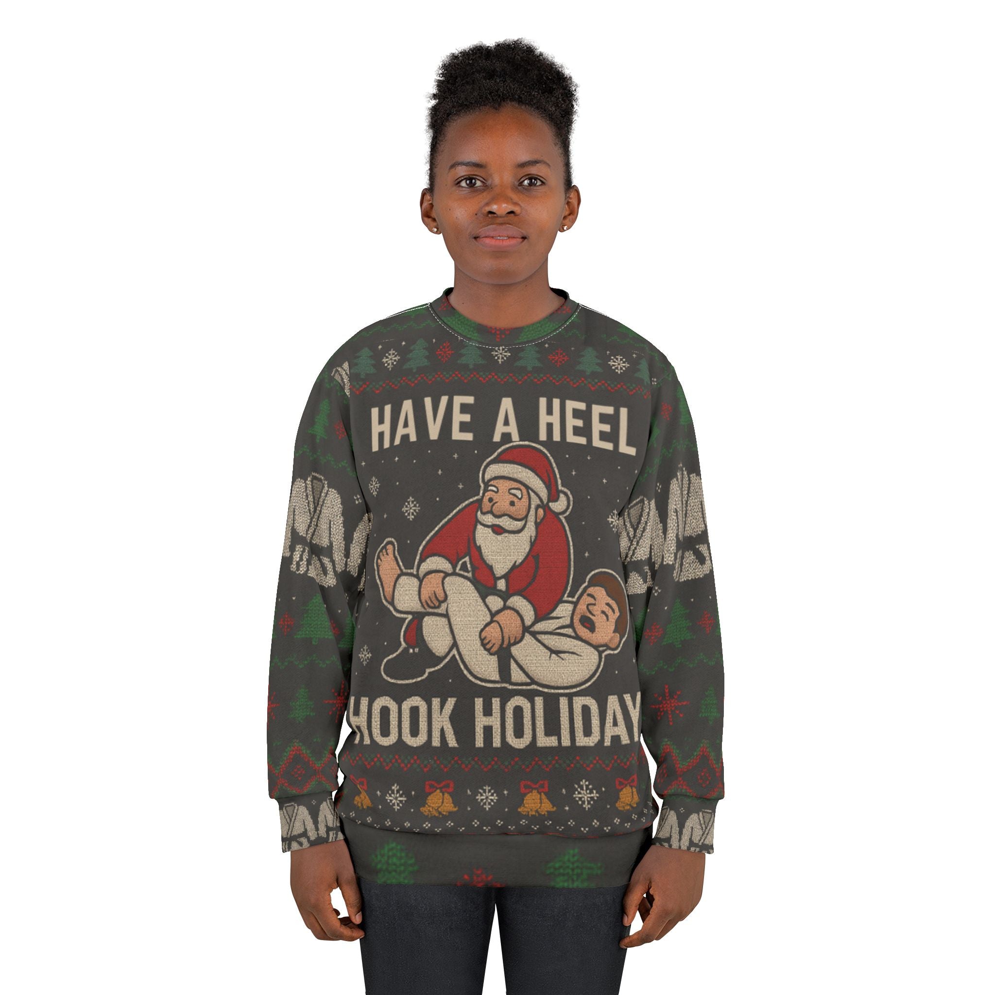 Have a Heel Hook Holiday Ugly Christmas Unisex Sweatshirt (All Over Print)