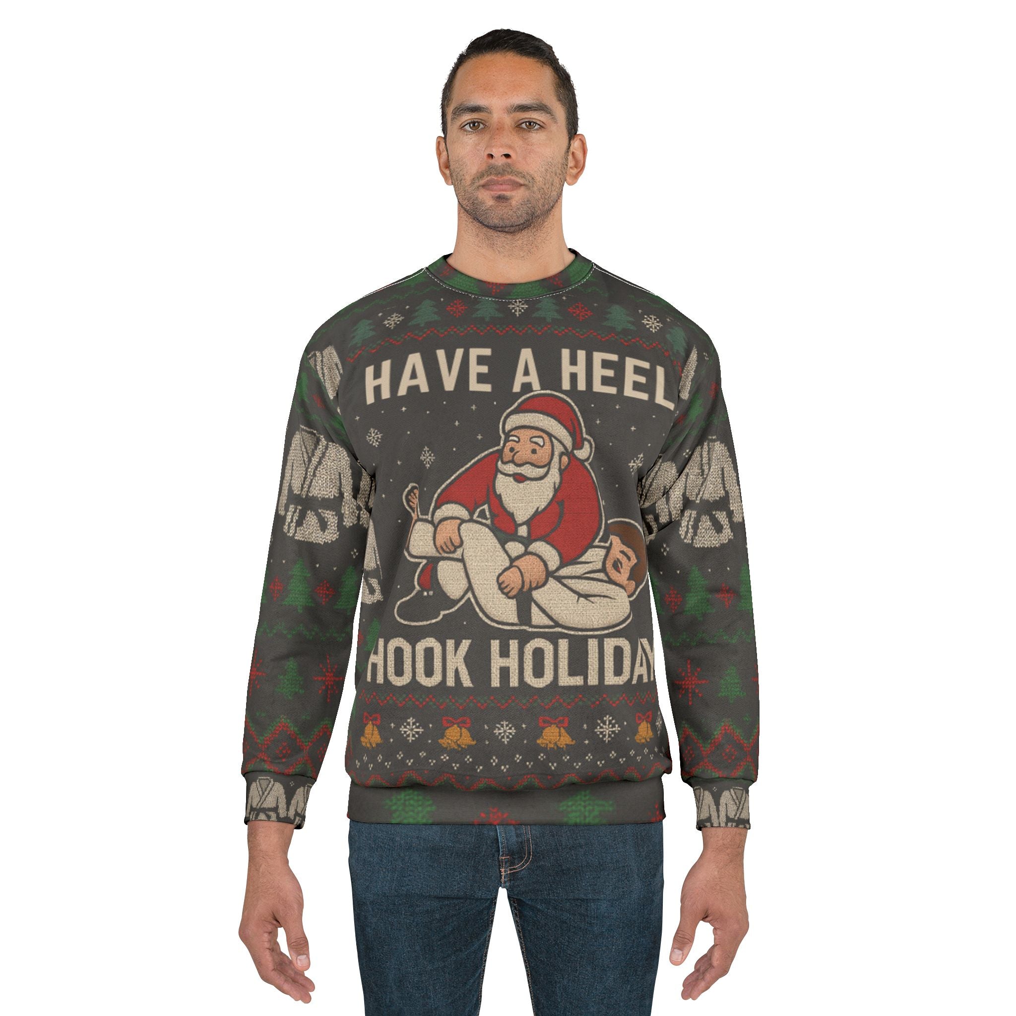 Have a Heel Hook Holiday Ugly Christmas Unisex Sweatshirt (All Over Print)