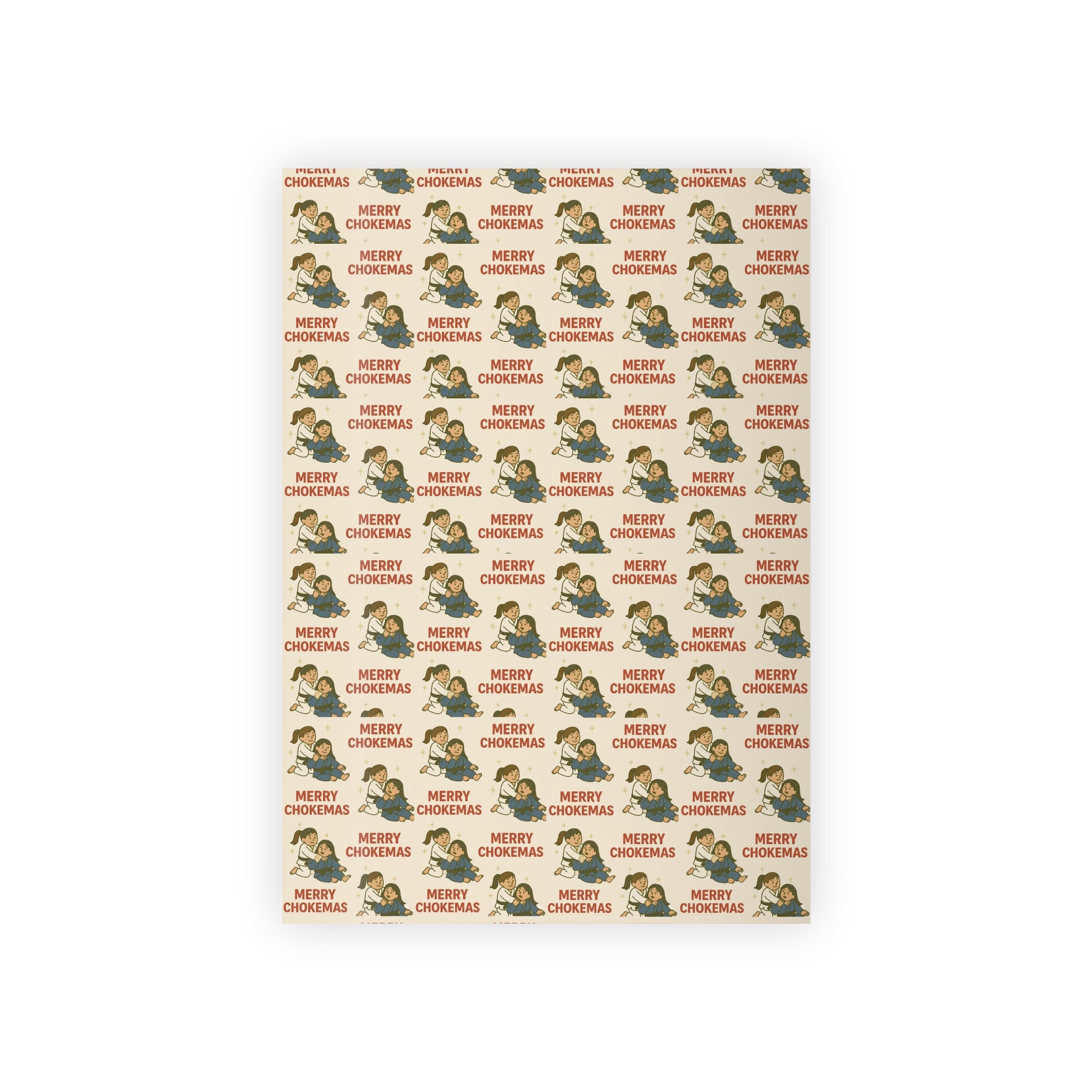 Merry Choke-mas Ladies Jiu-Jitsu Holiday Gift Wrapping Paper Roll (1 roll)