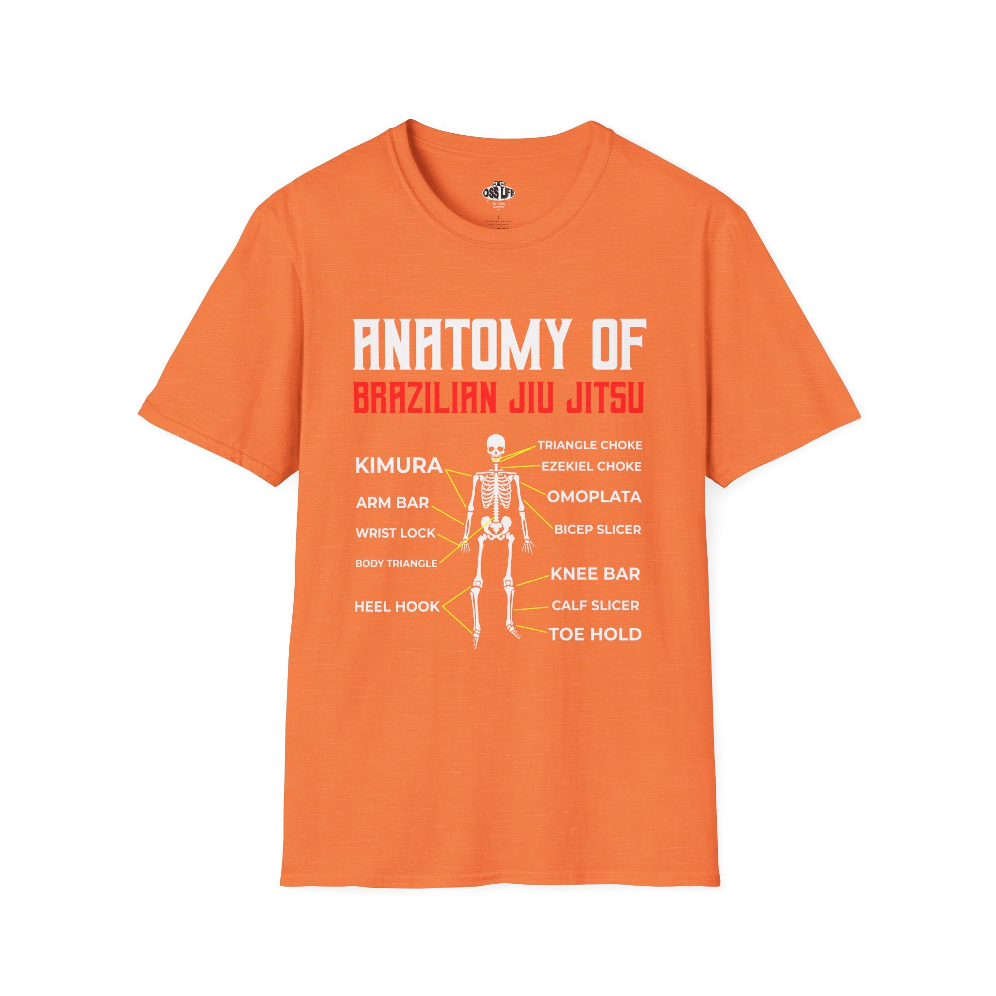 Brazilian Jiu-Jitsu Anatomy Unisex Softstyle T-Shirt