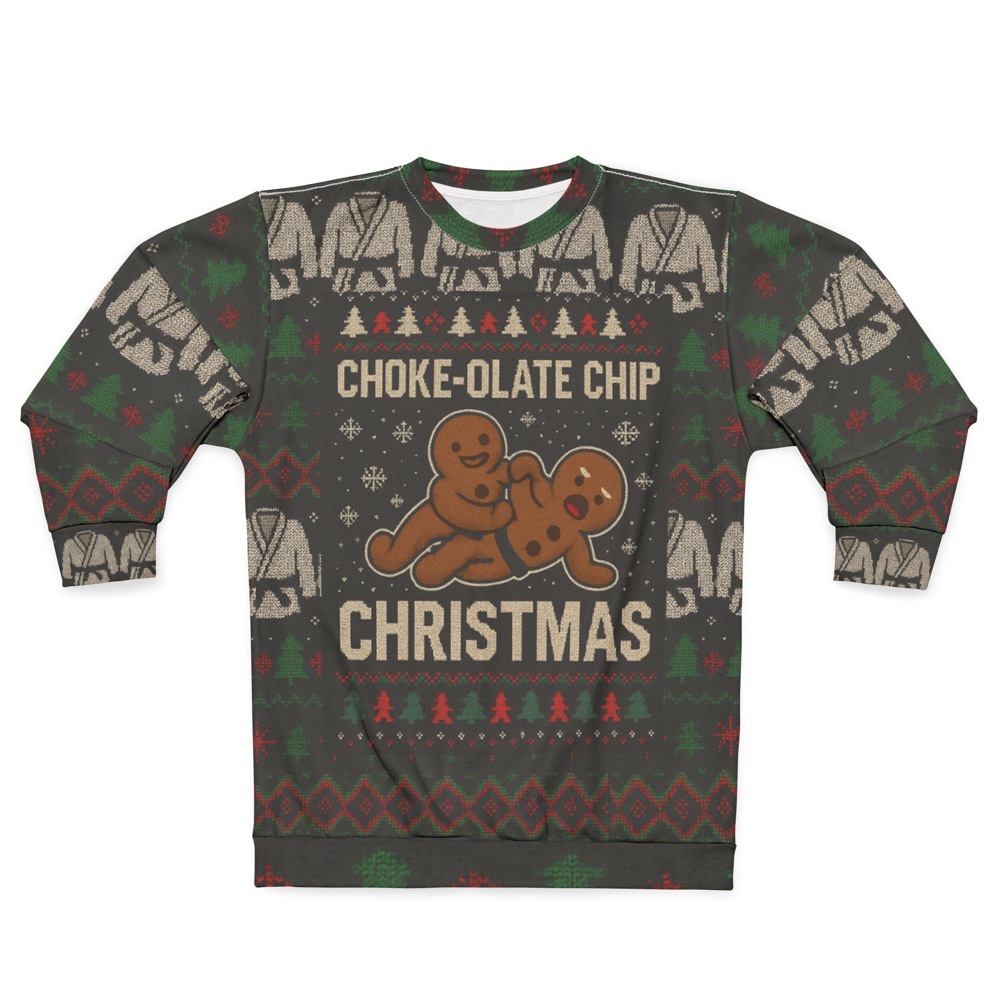 Choke-olate Chip Ugly Christmas Unisex Sweatshirt (All Over Print)