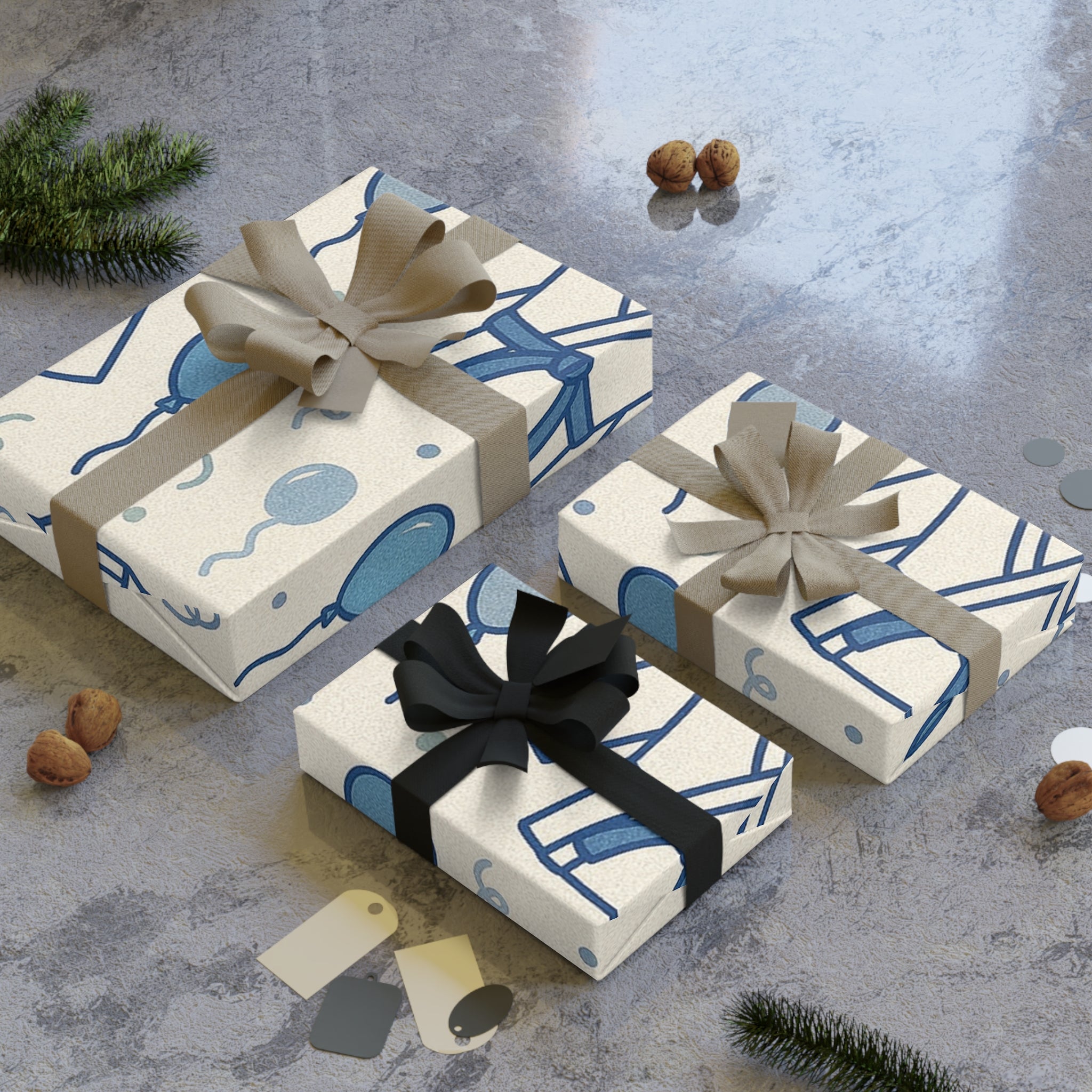 Jiu-Jitsu Blue Belt Promotion or Birthday Wrapping Paper (1 roll)