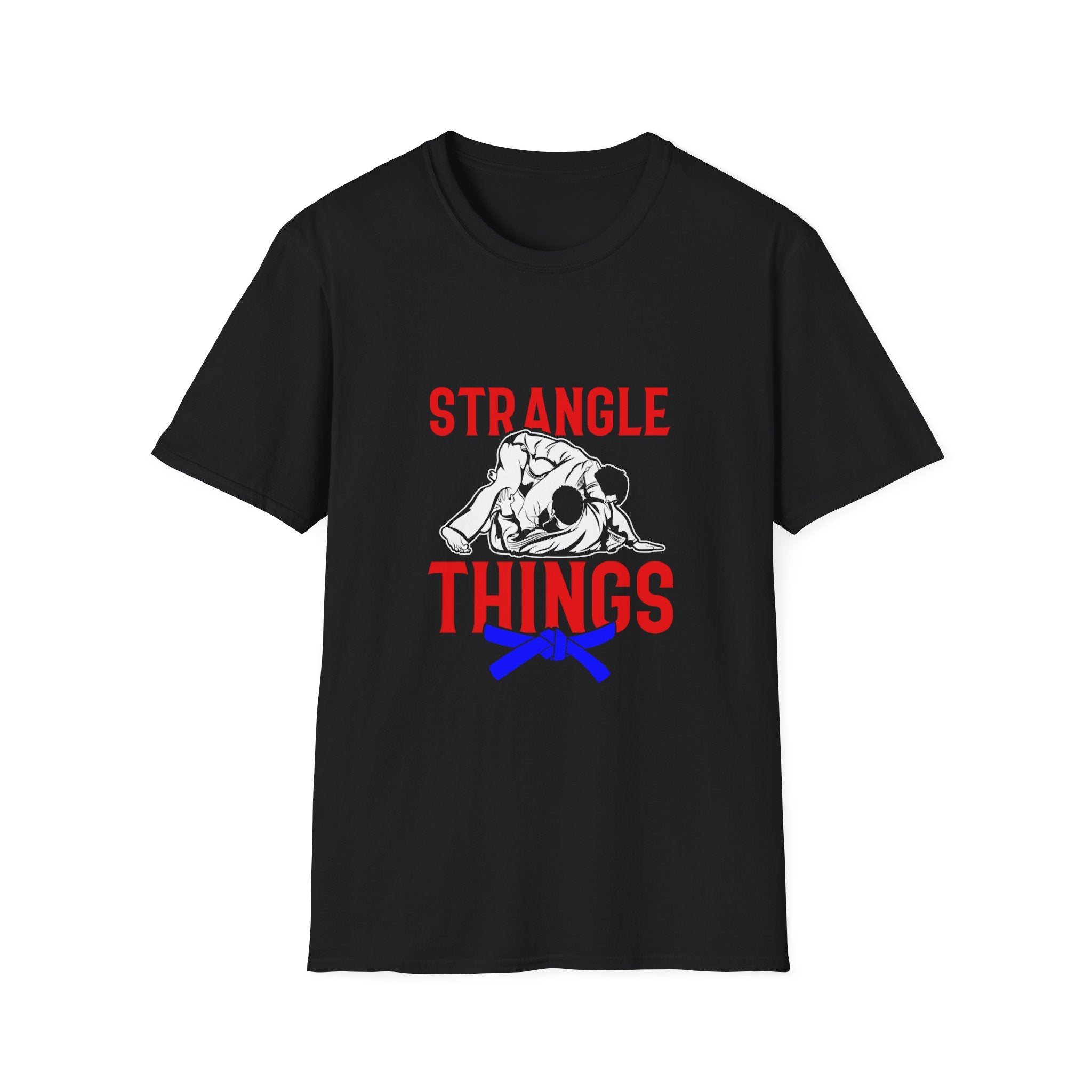 Strangle Things Blue Belt Unisex Softstyle T-Shirt