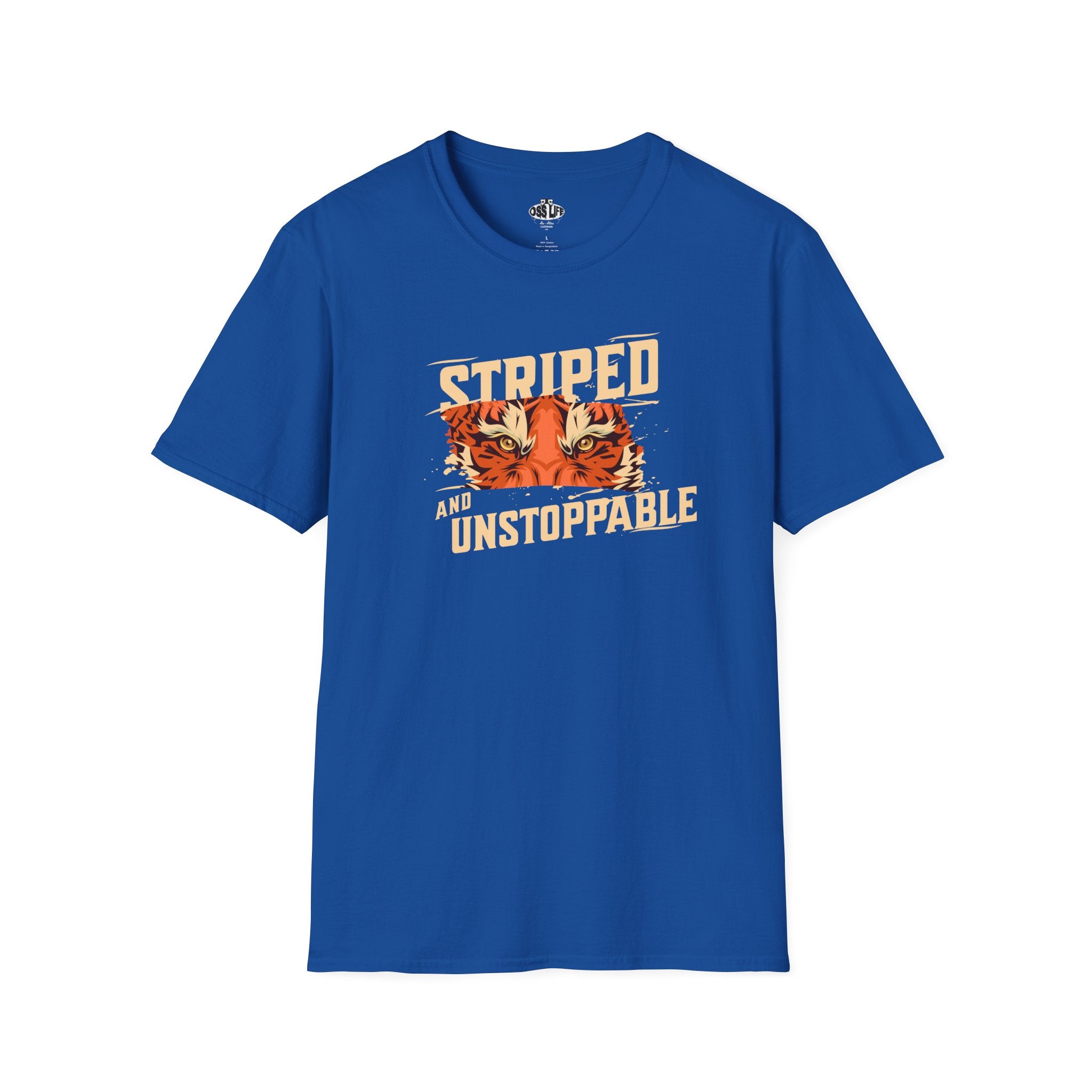 Striped and Unstoppable Tiger Softstyle Adult Unisex T-shirt