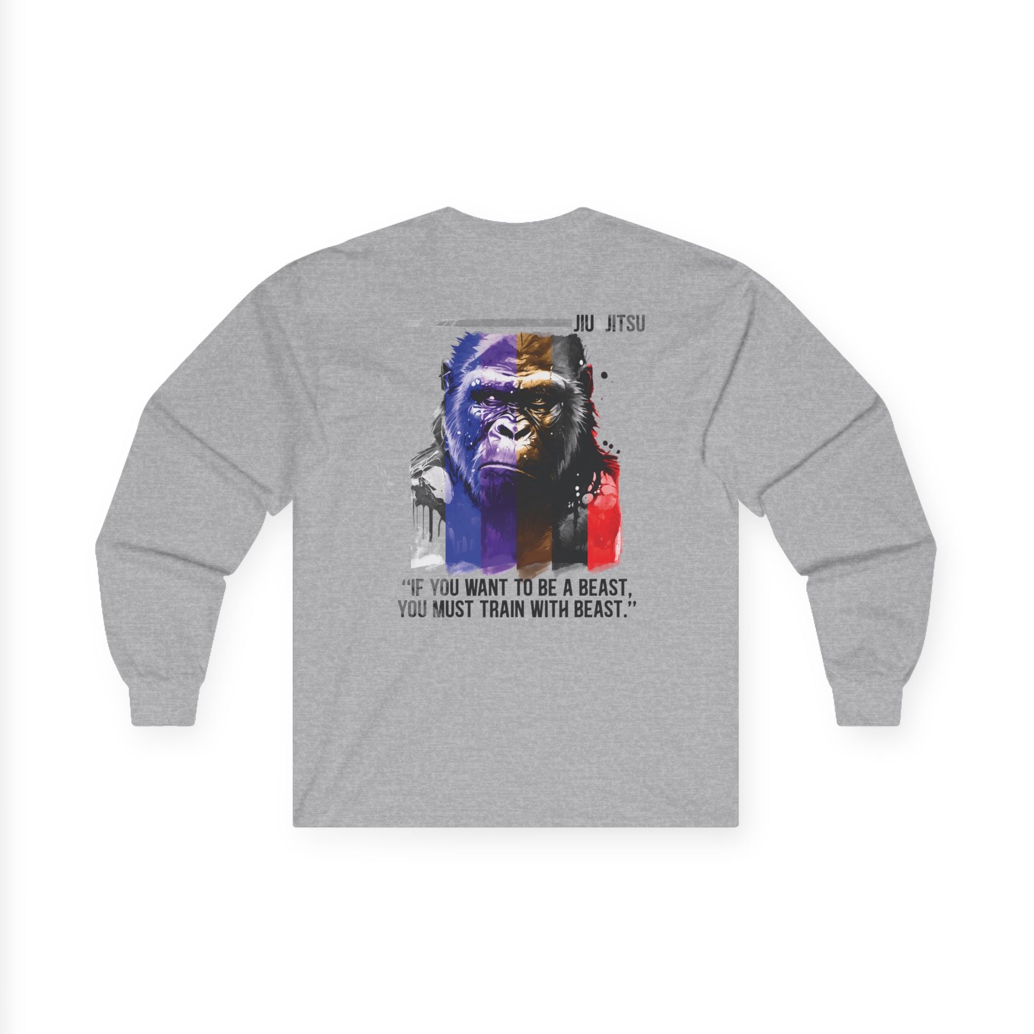 Train with Beasts Gorilla Jiu-Jitsu Belt Unisex Long Sleeve T-Shirt