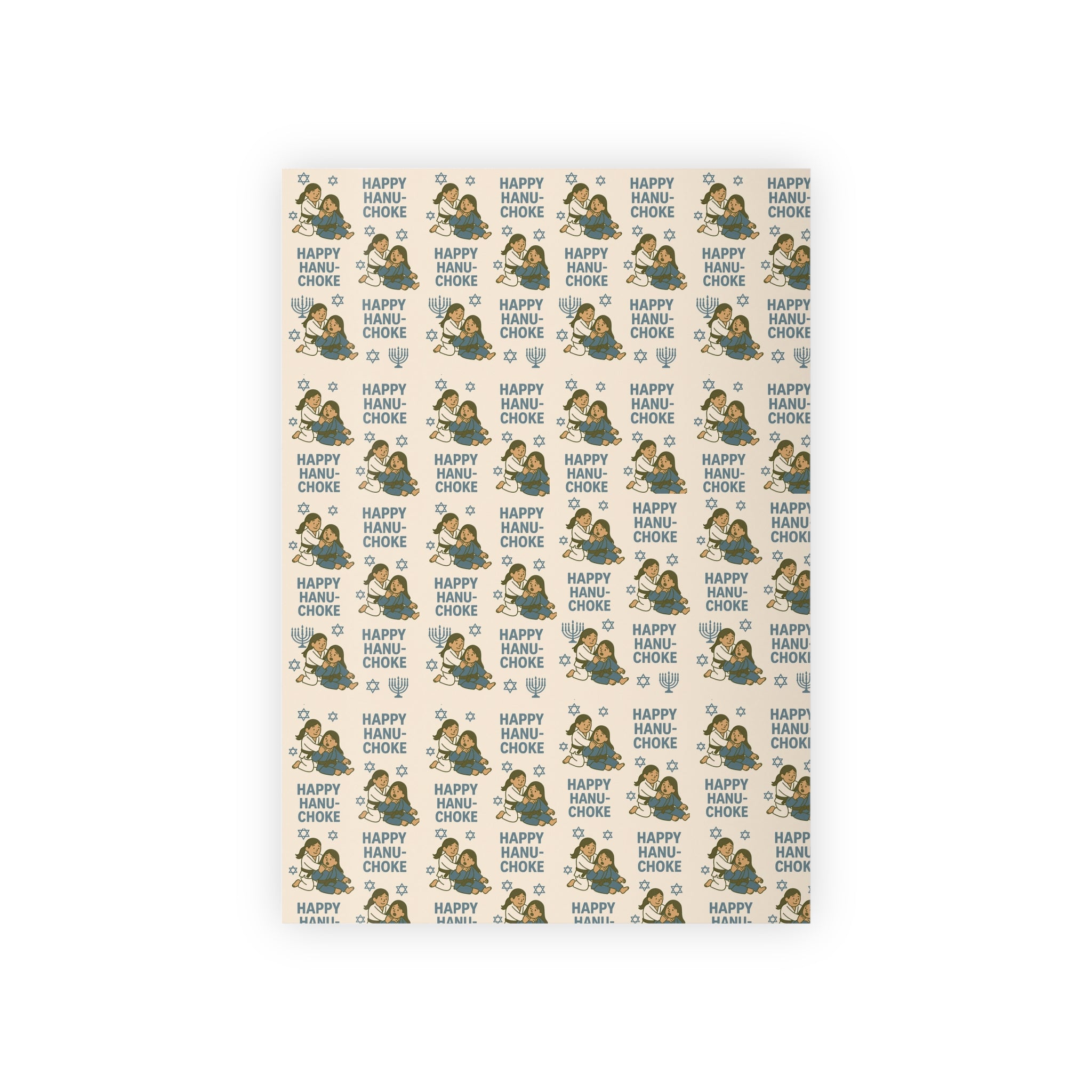 Happy Hanu-Choke Ladies Jiu-Jitsu Holiday Gift Wrapping Paper Roll (1 roll)