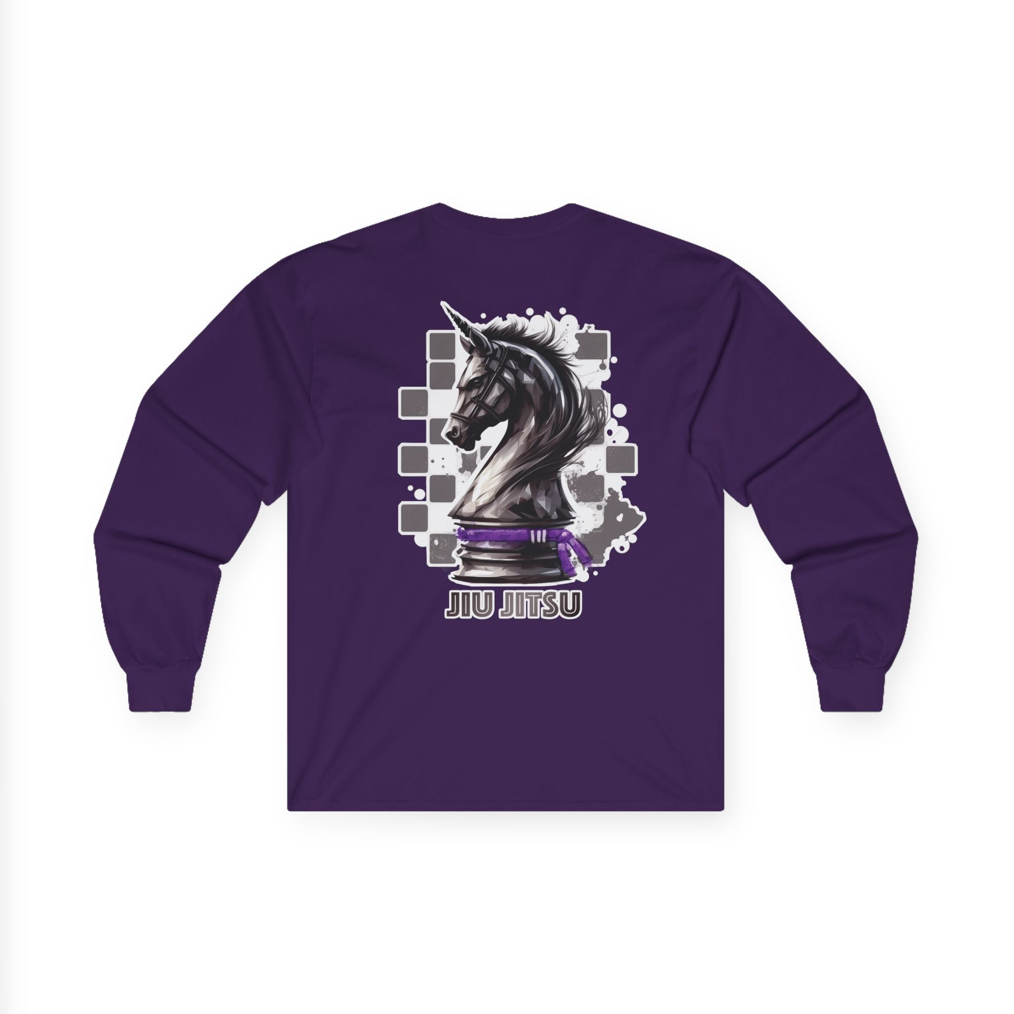 Jiu Jitsu Purple Belt Chess Piece Unisex Long Sleeve T-Shirt