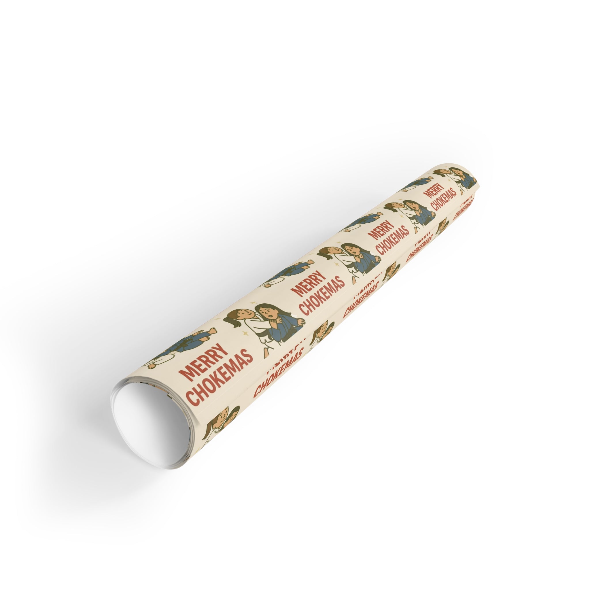 Merry Choke-mas Ladies Jiu-Jitsu Holiday Gift Wrapping Paper Roll (1 roll)