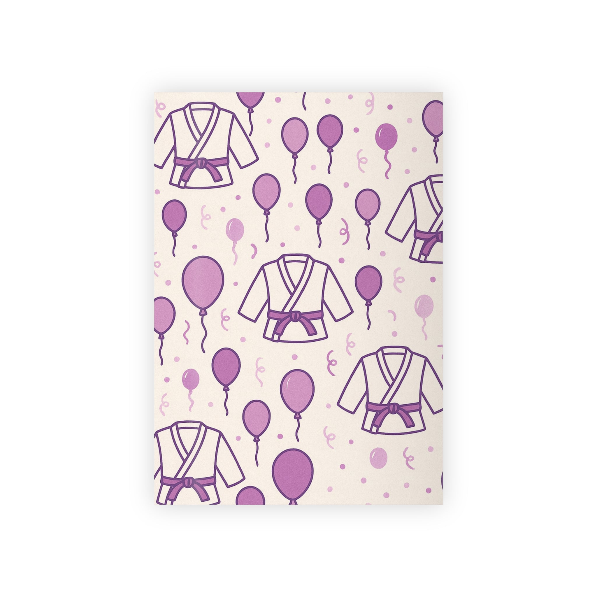Jiu-Jitsu Purple Belt Promotion or Birthday Wrapping Paper (1 roll)