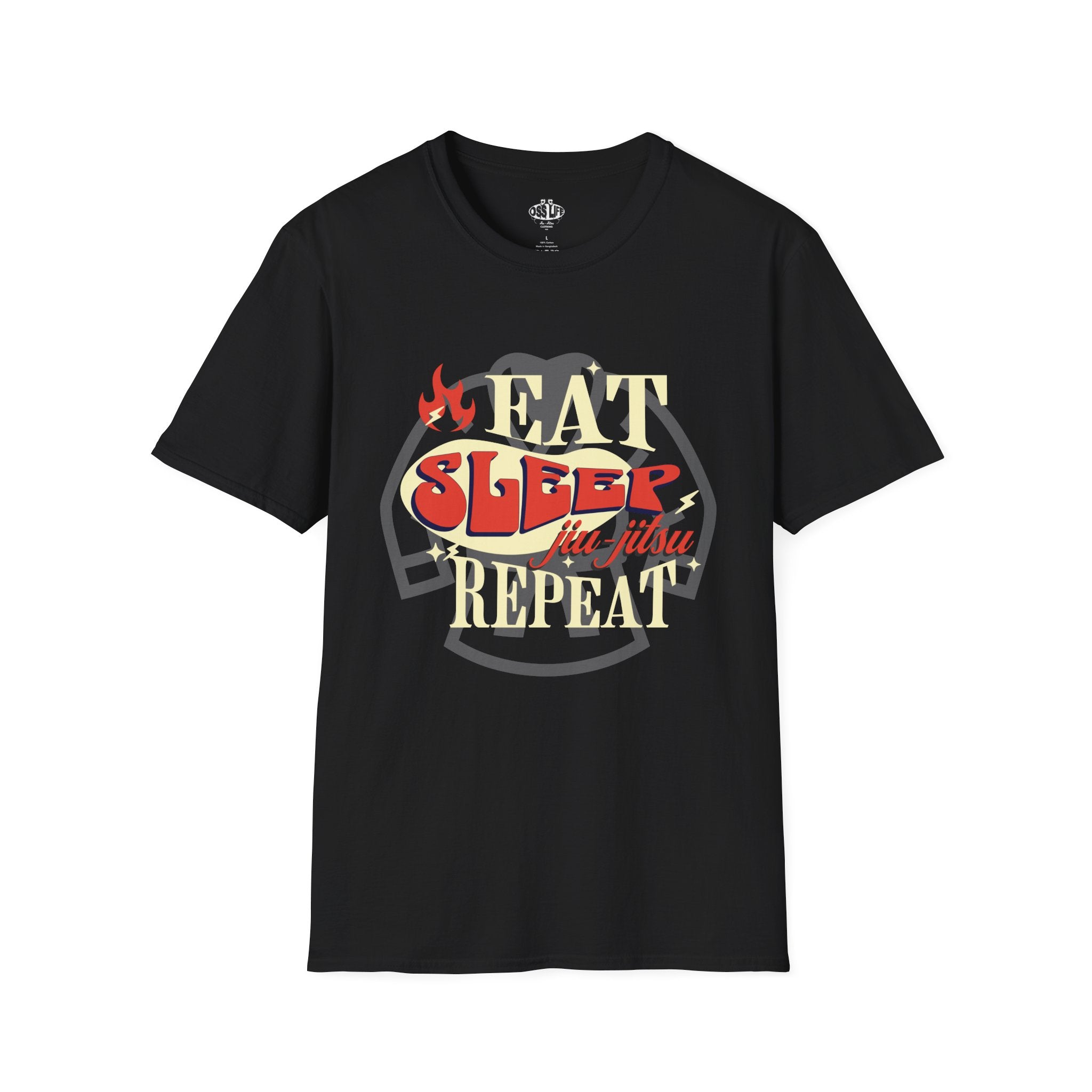 Eat Sleep Jiu-Jitsu Repeat Softstyle Adult Unisex T-shirt