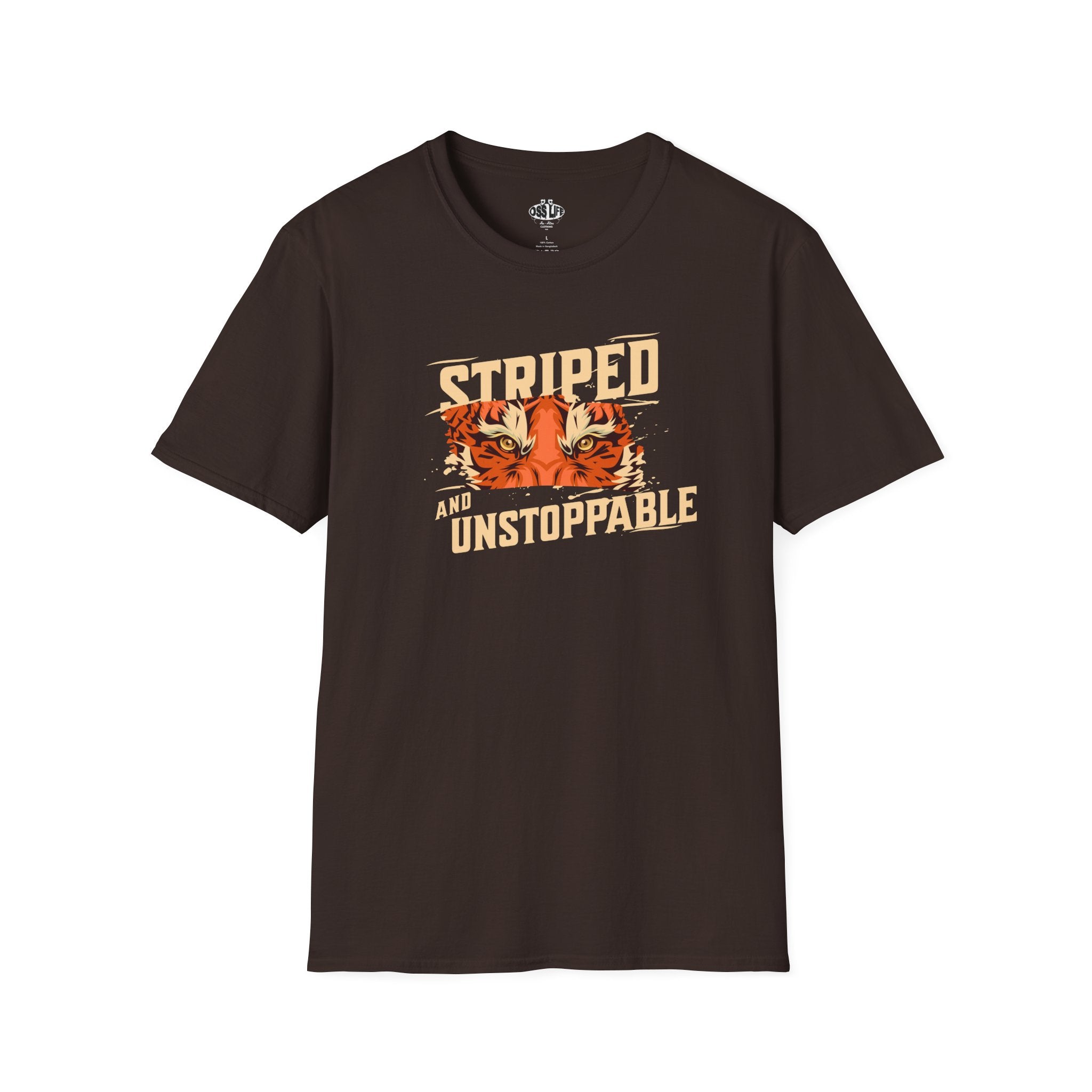 Striped and Unstoppable Tiger Softstyle Adult Unisex T-shirt