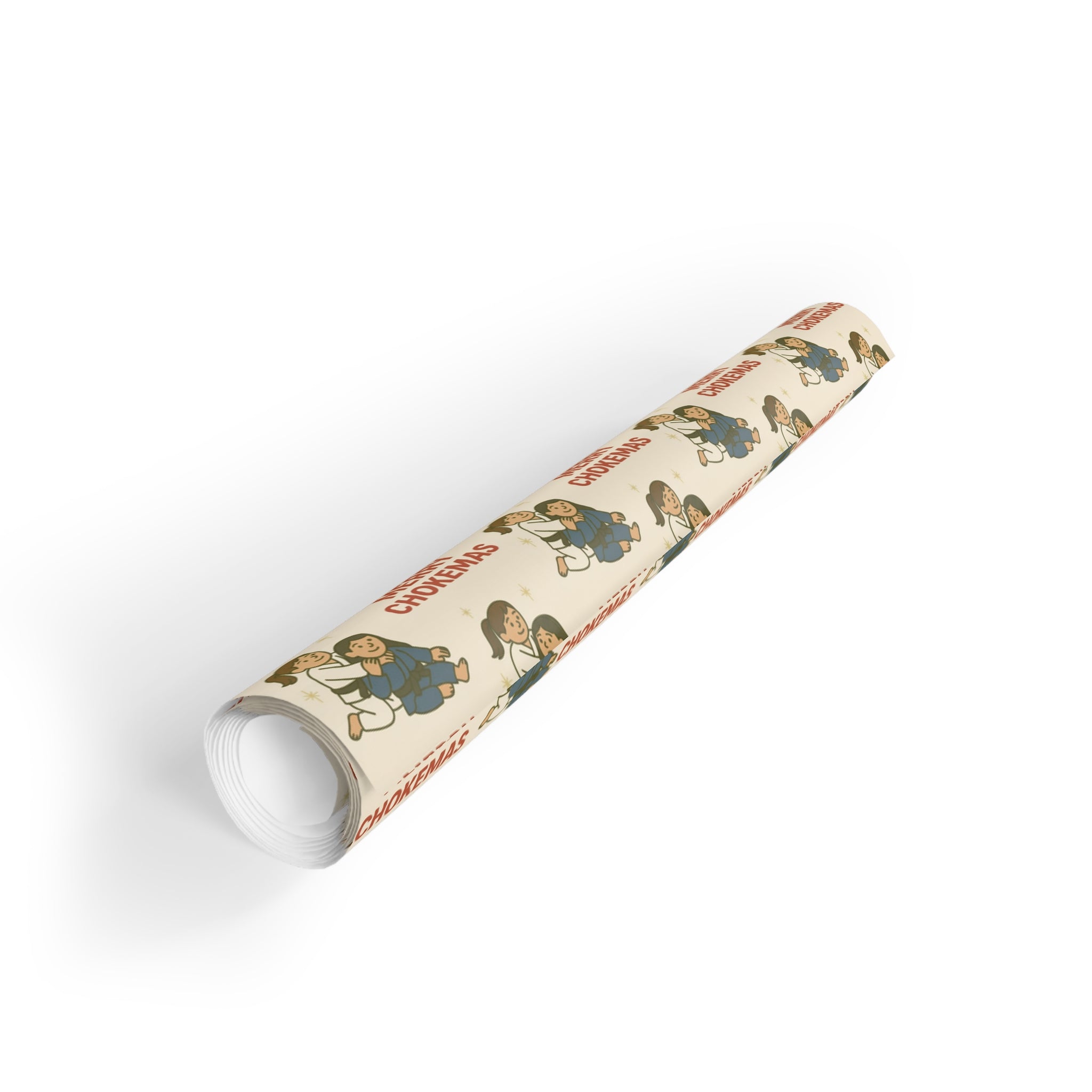 Merry Choke-mas Ladies Jiu-Jitsu Holiday Gift Wrapping Paper Roll (1 roll)