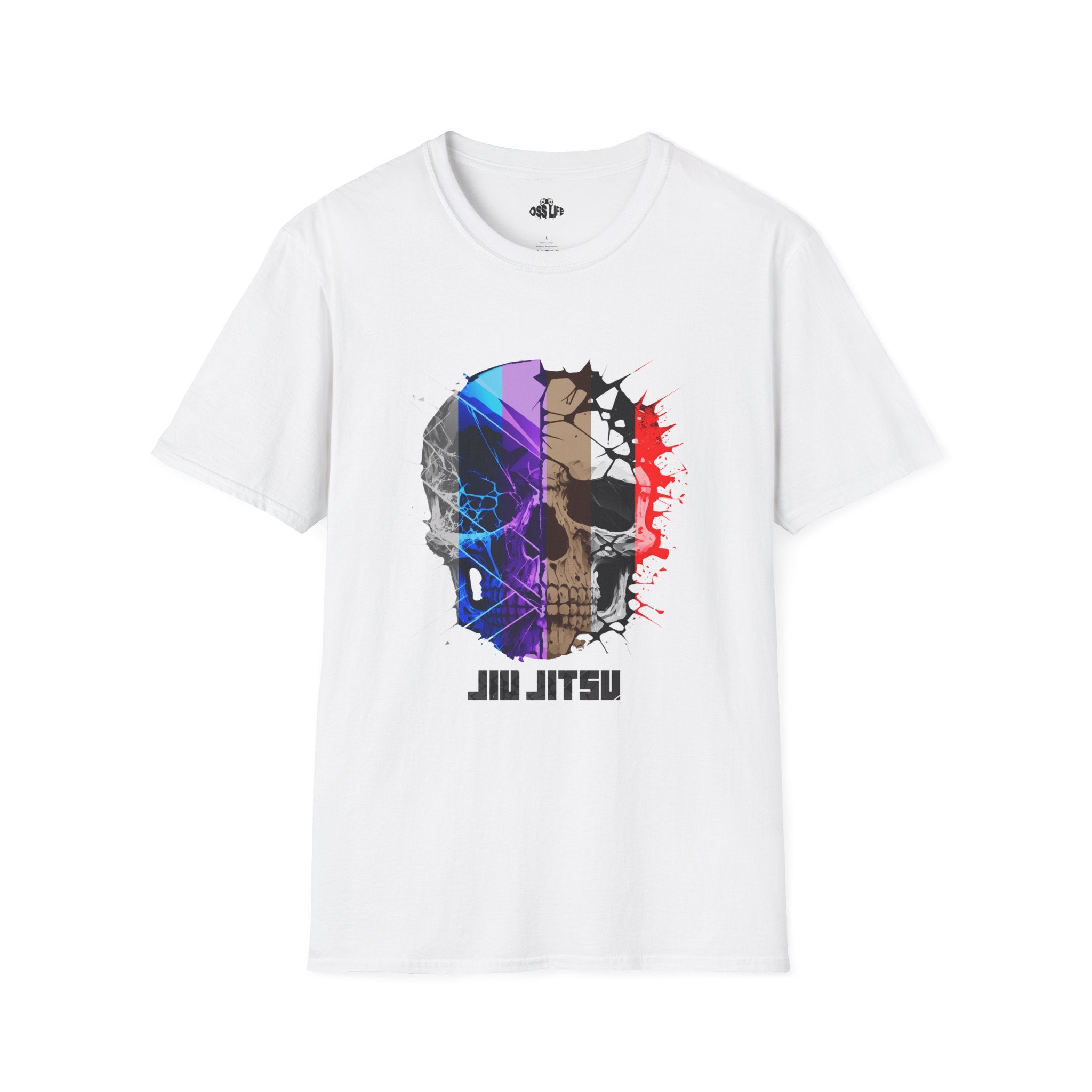 Jiu Jitsu Skull Belt T-Shirt Unisex Softstyle T-Shirt