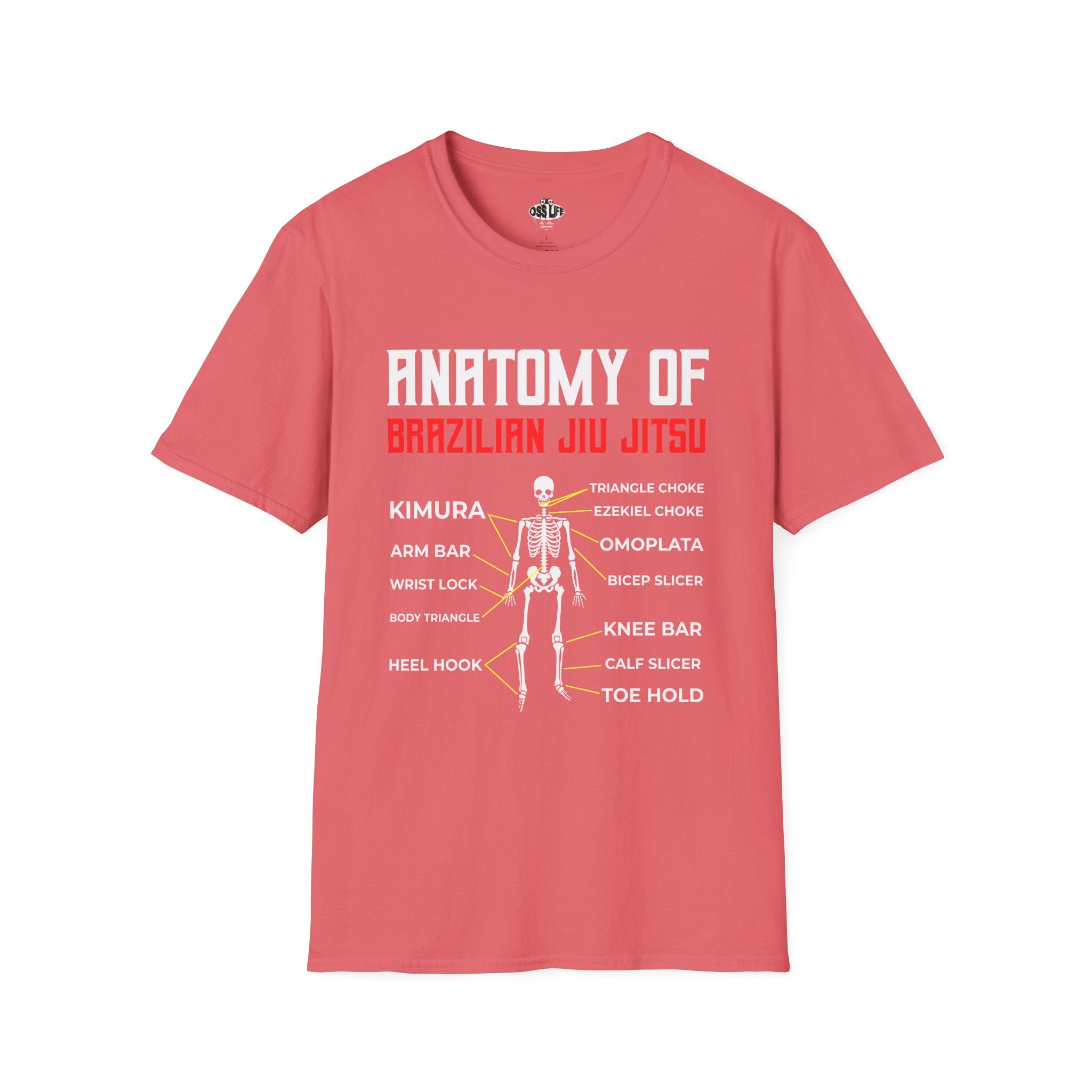 Brazilian Jiu-Jitsu Anatomy Unisex Softstyle T-Shirt