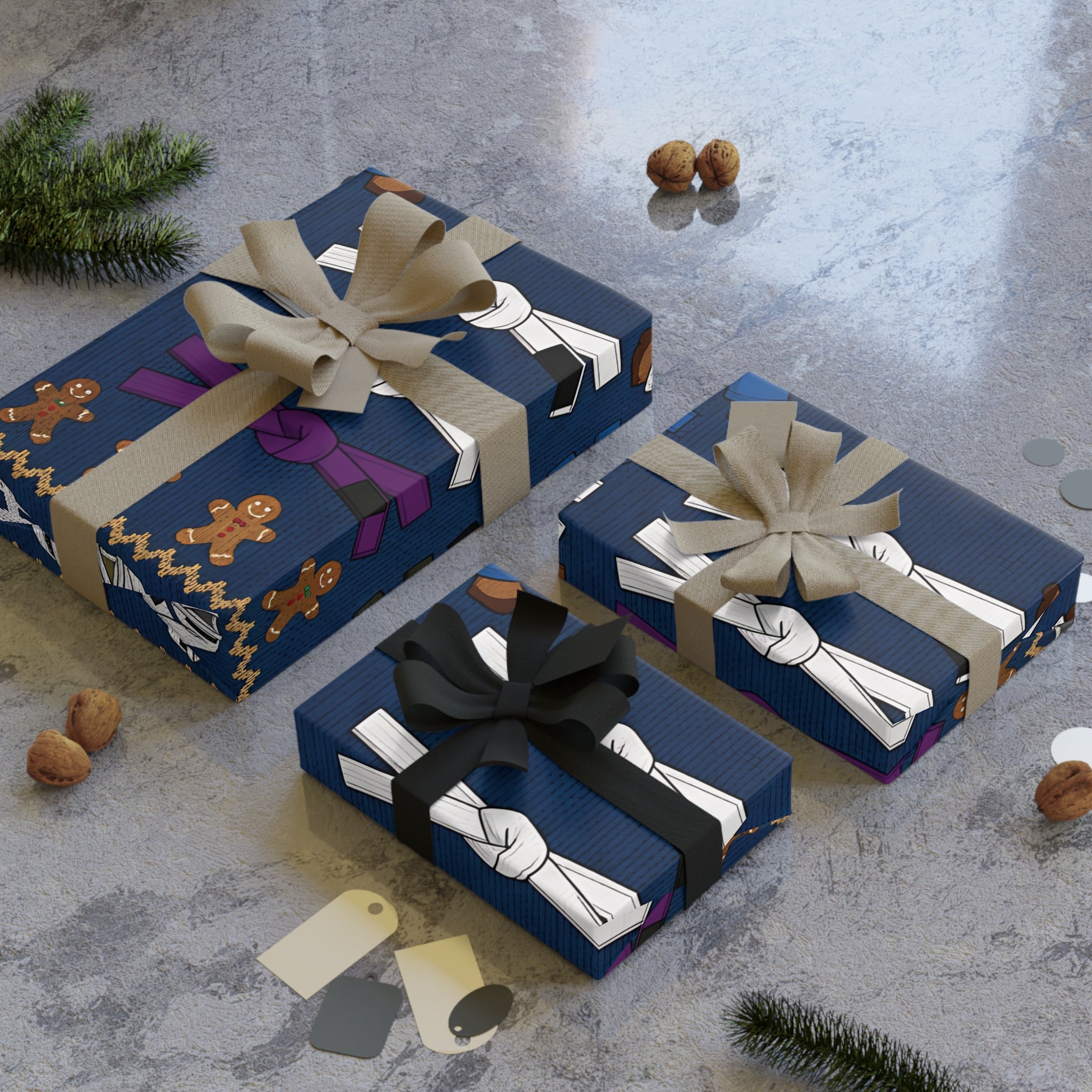 OSS-mas! Reindeer Grapplers Jiu-Jitsu Holiday Gift Wrapping Paper (1 roll)