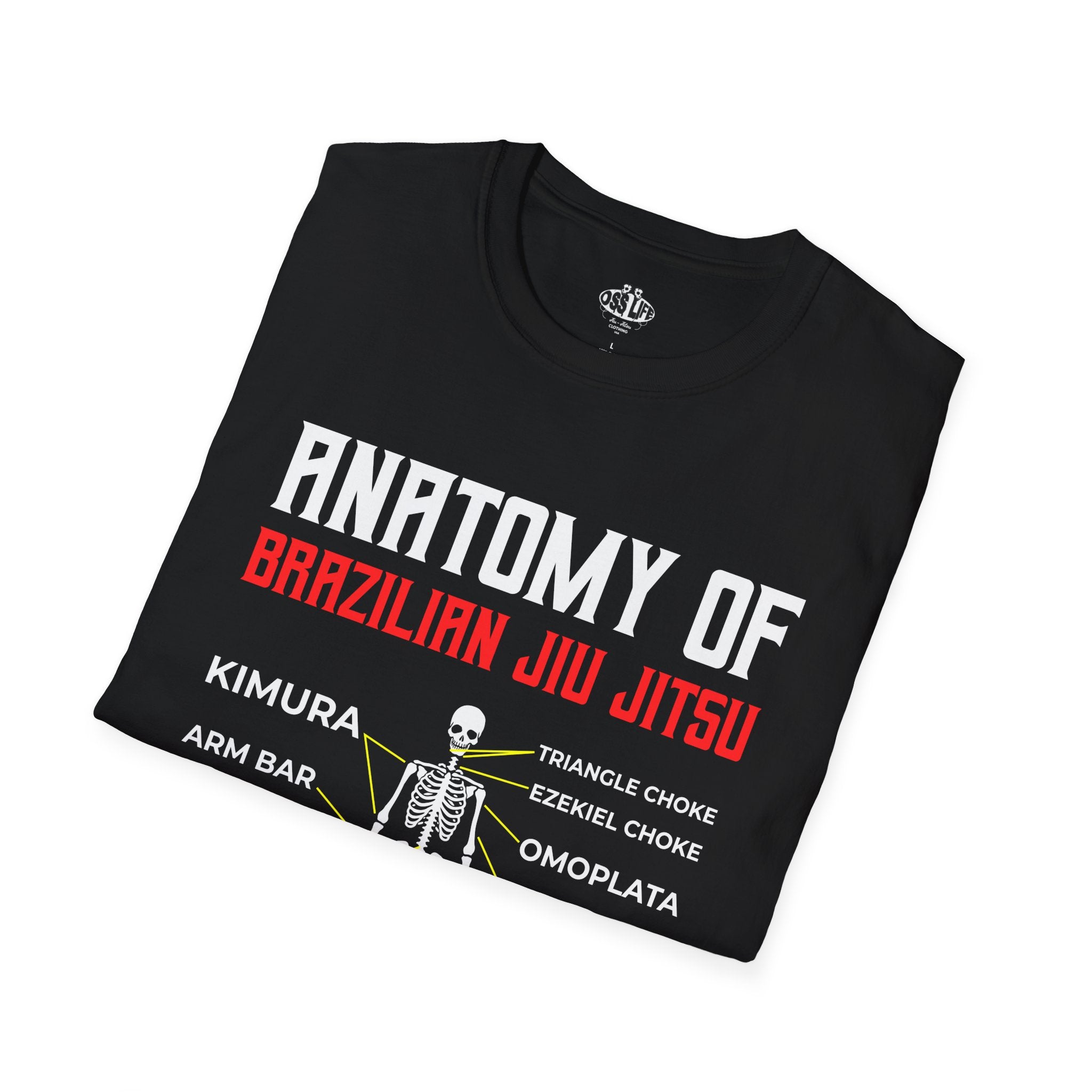 Brazilian Jiu-Jitsu Anatomy Unisex Softstyle T-Shirt